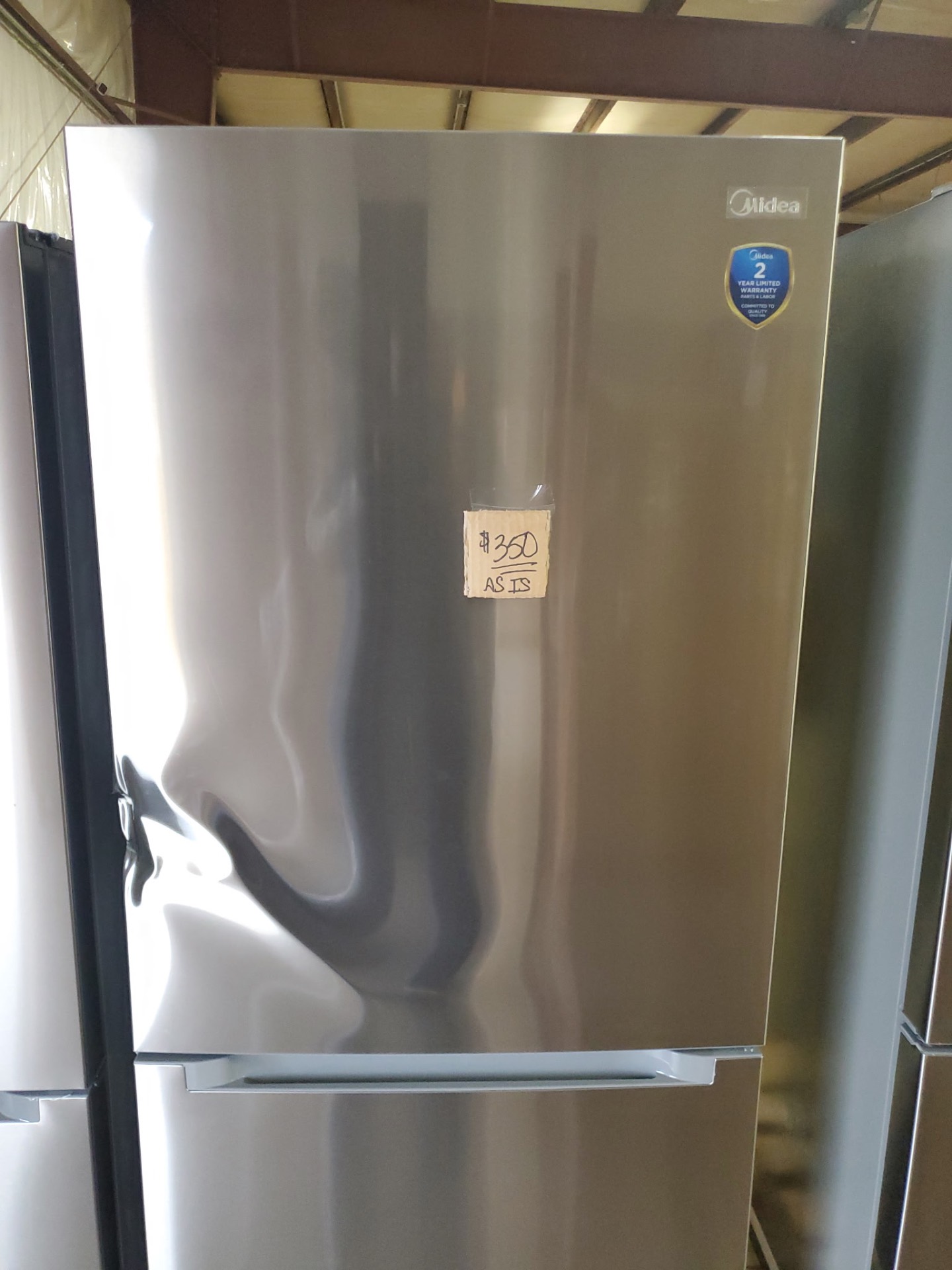 Midea Stainless Bottom Freezer Refrigerator — image 1 of 1